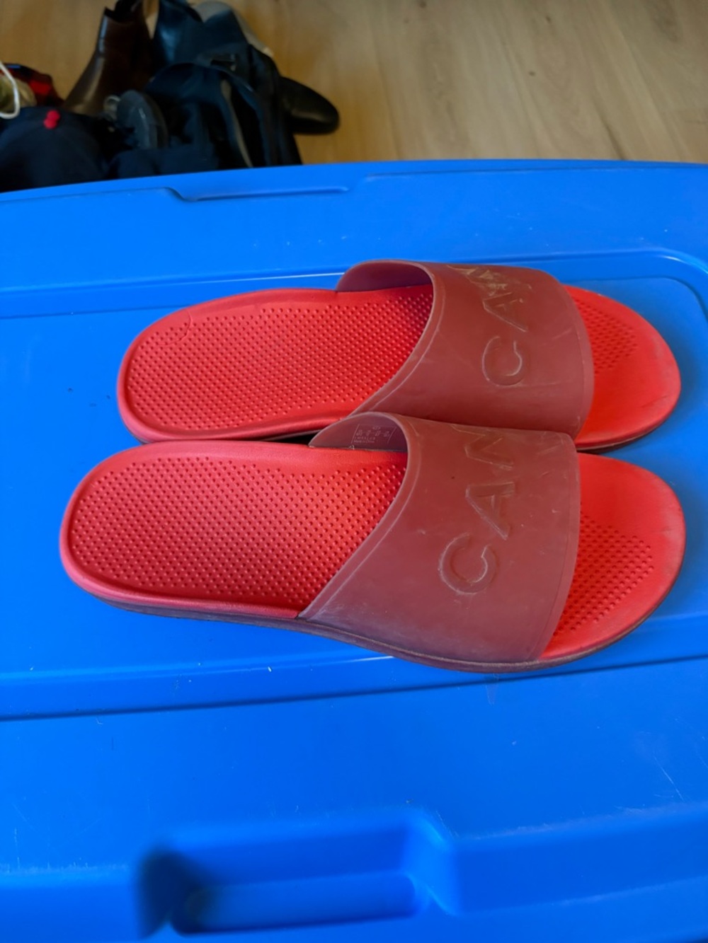 lululemon athletica Red Slide Sandals